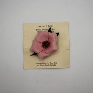 Hinterland Leather Wild Rose Brooch
